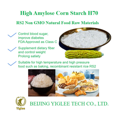 Peking YIGLEE TECH Hoge amylose Maïs zetmeel RS2 resistent lage glycemische index zetmeel HAMS Hoge amylose